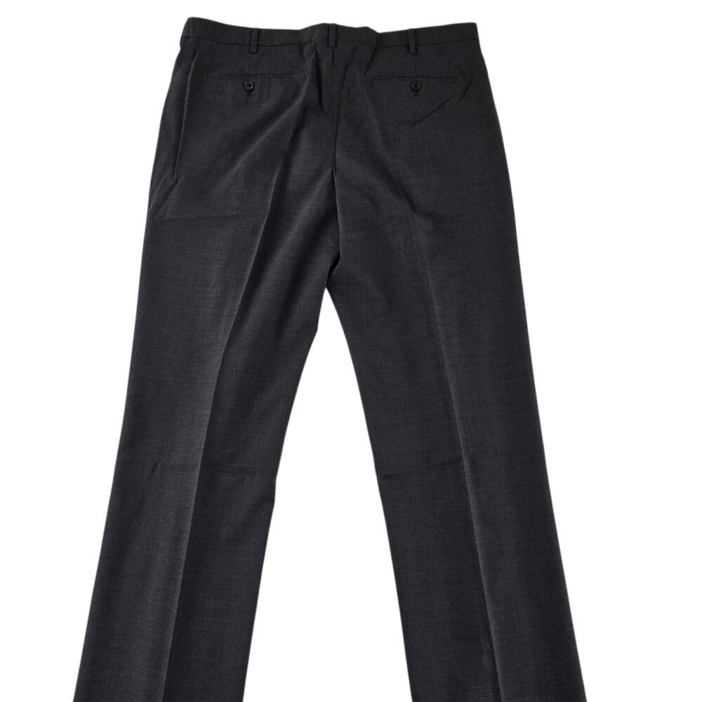 Lands' End Year Rounder Flat Front Wool Dress Pants Size 38 Dark Gray NEW #65621